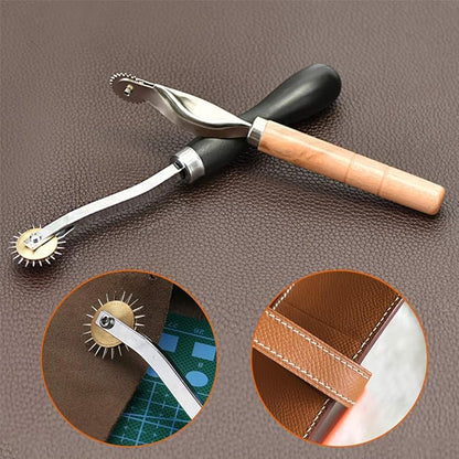LUNARM 3 Pcs Tracing Wheel Sewing Tool, Needle Point Tracing Wheel, Random Color Tracing Wheel Sewing Tool, Stitching Wheel Tool for Leathercraft, Professional Stitch Marking Spacer
