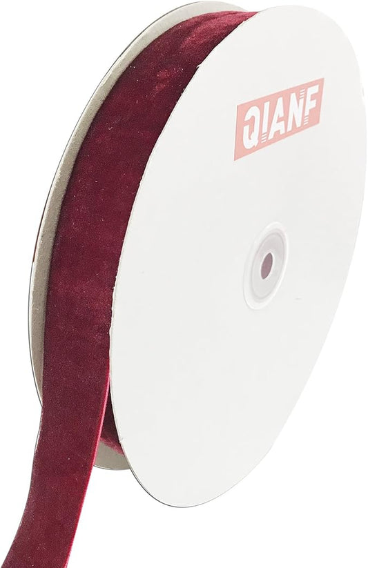 Vintage Burgundy Velvet Ribbon, 1 Inch X 25Yd