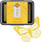 IROMOYO KOSAI Stamp PAD, Traditional, Shimmering Japanese Ink Colour, Oil-Based Ink pad - Yellow
