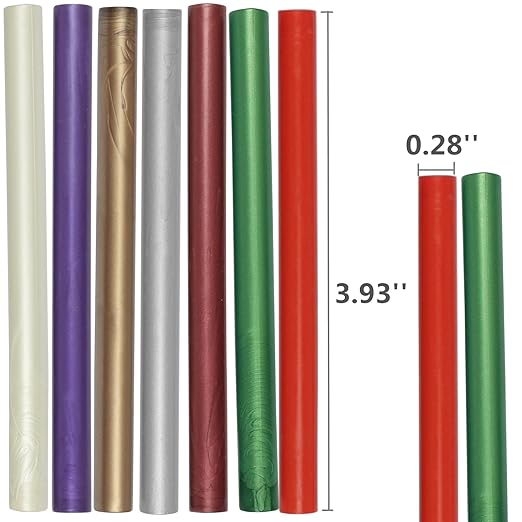 Berry Red Wax Seal Sticks, ONWINPOR 20pcs Glue Gun Wax Sealing Sticks for Wax Seal Stamp, Mini Sealing Wax Sticks Suit for 0.28''Glue Gun (Berry Red)