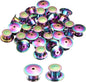 uxcell 30Pcs Metal Locking Pin Backs, Pin Keepers Locking Clasp Flat Head Clamp Needle Back Lock for DIY Brooch Crafts Badges Enamel Lapel, Multicolor