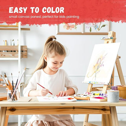 Simetufy 5x7inch 30 Pack Small Canvas Panels for Painting Mini Canvas Boards Primed Acid Free for Watercolor,Acrylic Paint