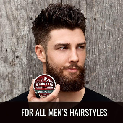 Rocky Mountain Barber Company Hair Paste for Men - Hair Styling Paste with Pliable Light-Firm Hold for All Hair Styles, Shine-Free Matte Finish - Easy to Wash Out, 2 oz