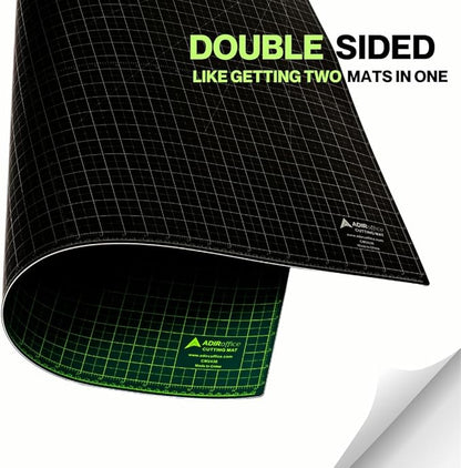 Adir Professional Self Reversible Healing Cutting Mat, 36 by 48-Inch, Green/Black