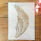 TIAMECH A4 Reusable Wing Stencil for Painting - Eagle Angel Wing Layering Template, DIY Wall Art, Wood Furniture, Scrapbook & Crafts (8.3x11.7inch)