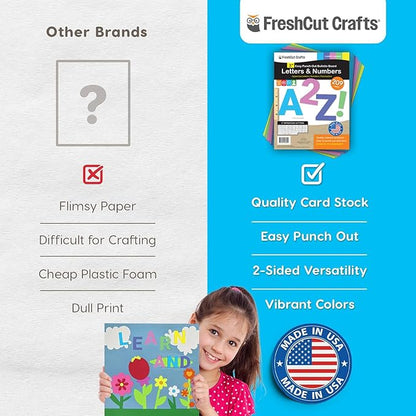 209 Pcs 3" Happy Colors Precut Letters & Numbers - Capital, Numbers, Punctuation - US Made Card Stock for Poster, Bulletin Board, Classroom