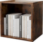 FUSUNBAO Magic DIY Cube Storage Organizer Stackable Cubes for Home Books Clothes Toy-Modular Cubby Storage System-Office Cubical-Bookcase Closet (Antique Brown, General Cube)
