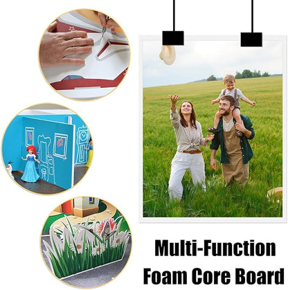 20 Pack White Foam Board 12" x 16.5", 3/16" Thickness Foam Core Baking Board for Projects, A3 Polystyrene Mat Board Poster Foam Board Sheets for Art Crafts, Presentation, Wedding, School Projects