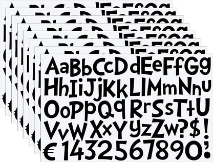 TaoBary 544 Pcs 2 Inch 16 Sheets Large Letter Stickers, Upper and Lower Case, Adhesive Vinyl Alphabet Sticker for Bulletin Board, Poster, Bottle, DIY, Notebook(Black,2 Inch)