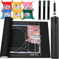 Jigsaw Puzzle Mat Roll Up - 2000 1500 1000 500 Pieces Puzzel Matte, Black Roll-Up Puzzles Mats Felt Save Trays for Sorting Table Board Clear Sheets, Frame Keeper Storage Accessories for Adults