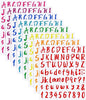 Outus 576 Pieces 8 Sheets Letters Stickers Self Adhesive Vinyl Letter Alphabet Number Stickers Mailbox Numbers Sticker, Decals for Classroom Decor, Sign, Door(Bright Color,1 Inch)