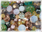 0.9 oz (25g) Gentle Mix of Faceted Fire Polished Czech Glass Beads (Round, Rondelle etc) 4-10mm, Light Pink Teal Yellow Opal
