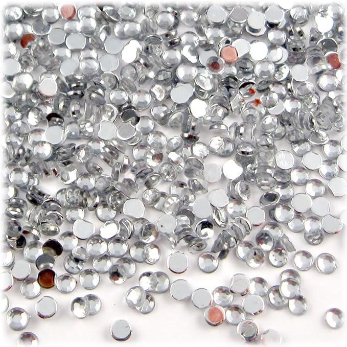 The Crafts Outlet 1,440pc Rhinestones Round 3mm (10ss) Flatback Light Blue LBL