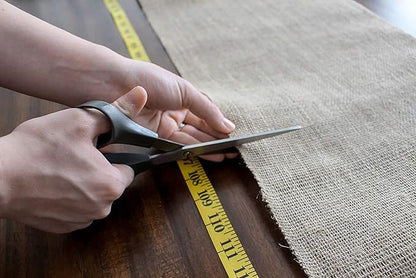 14" x 10yd NO-FRAY Burlap Roll ~ 3 - 5 Table Runners ~ Natural Long Fabric with Finished Edges. Perfect for Weddings, Placemats, Crafts. Decorate Without The Mess!