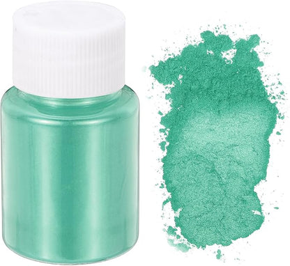 uxcell 10g/0.35oz Cosmetic Grade Mica Powder, 600 Mesh Mica Powder Natural Resin Epoxy Pigment Powders for Casting Resin, Candle Dye, DIY Nail Polish and Lip Gloss, Turquoise