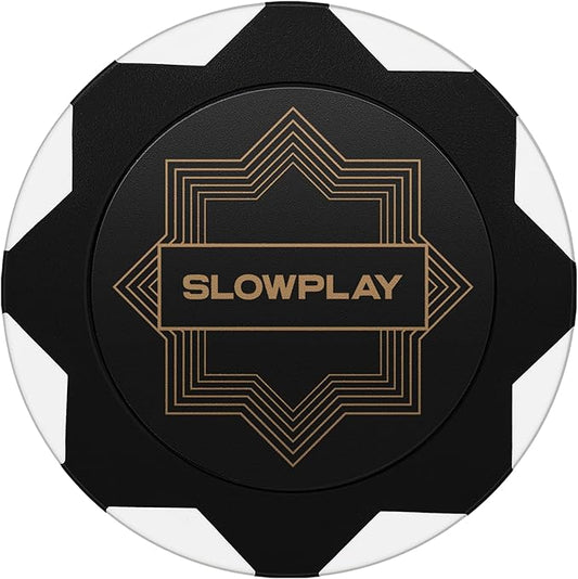 SLOWPLAY Nash Clay Poker Chips, 14 Grams Heavyweight Clay Composite, 40mm Large Chips in Bulk, Pack of 50 in White Without Denomination