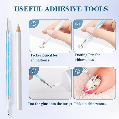 B7000 Glue Clear with Precision Tip，50Ml B7000 Glue Clear for Rhinestones Glue for Crafts, Multipurpose Jewelry Glue for Fabric DIY Craft Makeup Shoes Jewelry Making Nail Art