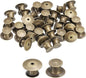 uxcell 40Pcs Metal Locking Pin Backs, Pin Keepers Locking Clasp Flat Head Clamp Needle Back Lock for DIY Brooch Crafts Badges Enamel Lapel, Bronze