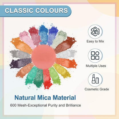 uxcell 10g/0.35oz Cosmetic Grade Mica Powder, 600 Mesh Mica Powder Natural Resin Epoxy Pigment Powders for Casting Resin, Candle Dye, DIY Nail Polish and Lip Gloss, Red