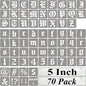 5 Inch Alphabet Letter Stencils for Painting - 70 Pack Old English Letter Stencil Templates with Numbers and Signs for Painting on Wood, Reusable Letters Stencils for Chalkboard Wood Signs & Wall Art