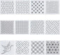 FREEBLOSS Embroidery Stencils - Geometric Sashiko Patterns - Acrylic 14x14cm