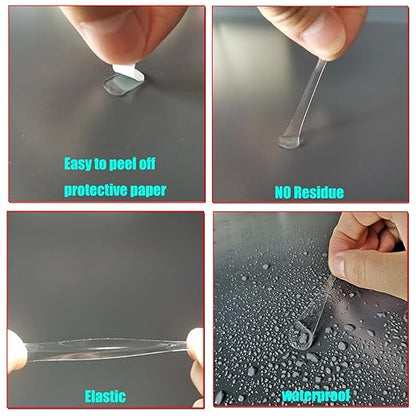 180 Pcs Sticky Tack Poster Stickers, Double Sided Sticky Round Clear Stickers, No Trace Poster Adhesive Putty Removable Waterproof Adhesive Dots for Festival Decoration Sticky Dot (0.31" X 0.51")