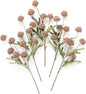 Floroom 5pcs Light Taupe Faux Silk Mums Artificial Flowers, Bulk Fake Small Mini Chrysanthemums with Stems for DIY Wedding Centerpieces Floral Arrangements Vase Fillers Home Decorations