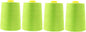 Mandala Crafts 4 Pack of Serger Threads Cones Spools - 20S/2 24000 Yards Polyester Lime Green Threads for Sergers Machine and Overlock Quilting Sewing Machine