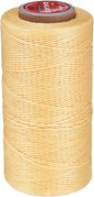 uxcell Flat Leather Sewing Waxed Thread, 270m / 295 Yards Polyester Wax String, 150D Wax Stitching Cord for Leather Crafts, Bookbinding, Bracelets Braided, Yellow Brown