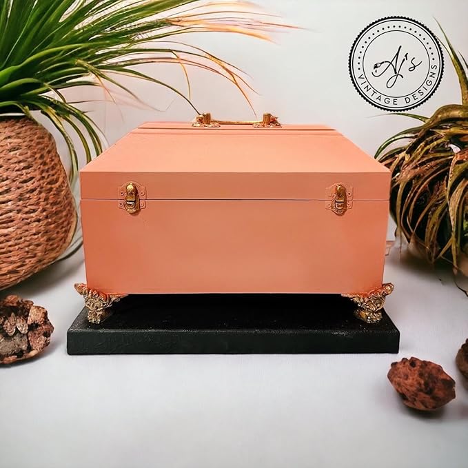 Dixie Belle Paint Company Chalk Finish Furniture Paint - Cottage Door (16oz) - Matte Dusty Coral Chic Chalk Mineral DIY Furniture Paint