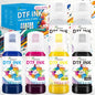 Upgraded Auto-Fill DTF Ink for ET-8550, ET-8500, 100mlx6 Heat Transfer Ink Conversion Kit, High Density Pigment Ink - Compatible with All DTF Films&Printers(Anti-UV, ICC-Free)
