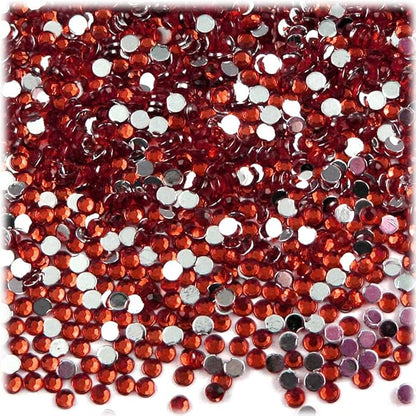 The Crafts Outlet 5-PK Set (7,200-Piece), Round 3mm Rhinestones, Flatback, Purple Tones