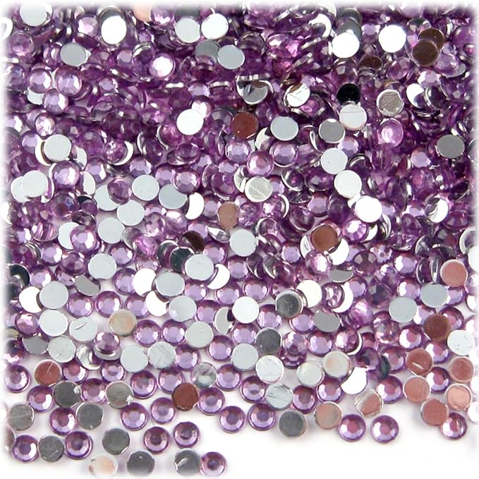 The Crafts Outlet 1,440pc Rhinestones Round 3mm (10ss) Flatback Orange