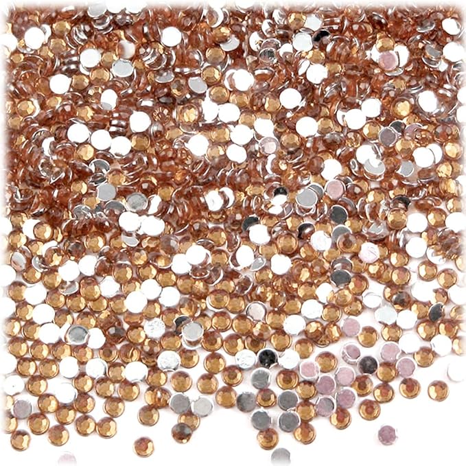 The Crafts Outlet 1,440pc Rhinestones Round 3mm (10ss) Purple (Amethyst)