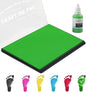 5"x4'' Large Ink Pad Washable Stamp Ink Pad for Baby Footprint Handprint with 30ml Premium Refill Ink (Light Green)