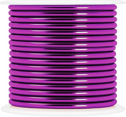 Mandala Crafts 14 Gauge Anodized Aluminum Craft Wire for Jewelry Making – 330 FT Colored Flexible Silver Copper Purple Gold Brown Red Wire - Bendable for Bonsai Armature Crafting Sculpting