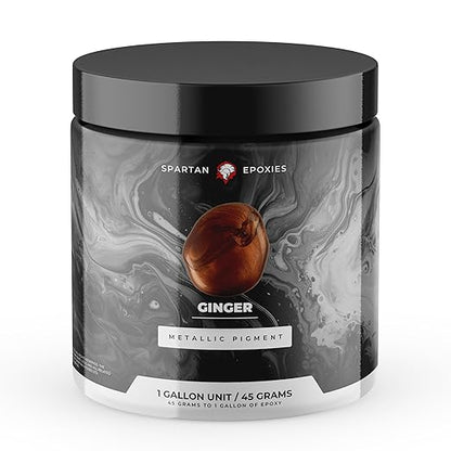Spartan Epoxies Metallic Pigment Powder for Epoxy - 30 Unique Colors, 4oz for 1 Gallon and 12oz for 3 Gallons of Clear Epoxy, Made in The USA (Ginger, 4oz (45 Grams))