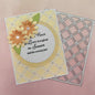 Cutting Dies Metal Stencils Scrapbooking Tools Flowers Lace Frame DIY Embossing Template for Paper Card Making Album Arts Crafts Supplies (Square Hollow background-11.1x14.3cm)