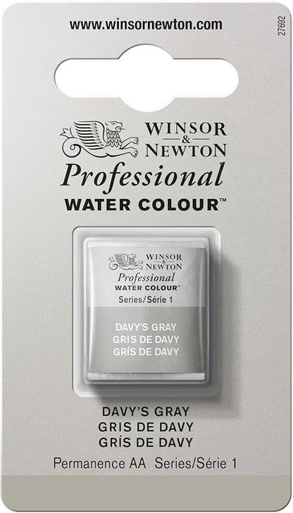 Winsor & Newton Professional Water Colour Paint, Half Pan, Davy's Gray