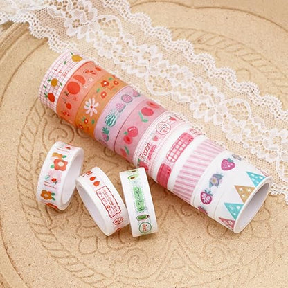 60 Rolls Cartoon Washi Tape Set Washi Tape Stickers Decorative Washi Tapes for DIY Crafts Scrapbooking Projects Paper Stickers