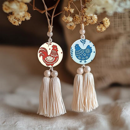 CHGCRAFT Artistic Chicken Silhouette Polymer Clay Texture Sheet Plant Leaves Bohemian Silicone Texture Mat for Polymer Clay Making Earrings Jewelry DIY Crafts 5.5 × 5.5 Inch