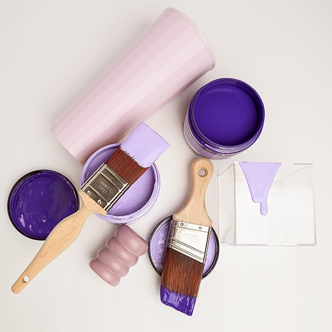 Dixie Belle Paint Company Chalk Finish Furniture Paint - Amethyst (8oz) - Matte Deep Purple Chic Chalk Mineral DIY Furniture Paint