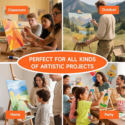 Shuttle Art Painting Canvas Panels, 36 Pack, 5x7, 8x10in (18 of Each), 100% Cotton, Primed White Canvas Boards for Painting, Blank Canvases for Kids, Adults & Artists for Acrylic and Oil Painting
