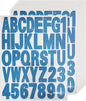 Starboling Letter Stickers,2 inch 8 Sheets Dark Blue Alphabet Sticker,Self Adhesive Vinyl Letter Stickers Mailbox Numbers,for Arts Crafts Outdoor Sign Poster Mailbox Sign Doors Mailboxes Car Truck