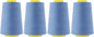 Mandala Crafts 4 Pack of Serger Threads Cones Spools - 40S/2 24000 Yards Polyester Steel Blue Threads for Sergers Machine and Overlock Quilting Sewing Machine