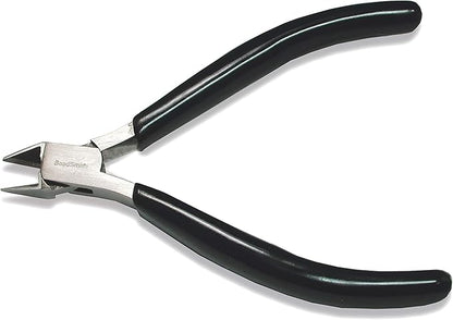 The Beadsmith Side Cutter – Extra Fine Tips – 4.5 inches (114mm) – PVC Grip Handle with Double Leaf Springs – Jewelry Making Tool for Creating Bracelets, Earrings and Necklaces
