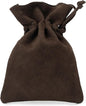 Medieval Drawstring Coin Pouch Bag, Leather Coin Pouch，Renaissance Drawstring Pouch Dice Bag, Small Coin Purse for Women/Men, Brown Swayze Suede
