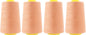 Mandala Crafts 4 Pack of Serger Threads Cones Spools - 40S/2 24000 Yards Polyester Peach Threads for Sergers Machine and Overlock Quilting Sewing Machine