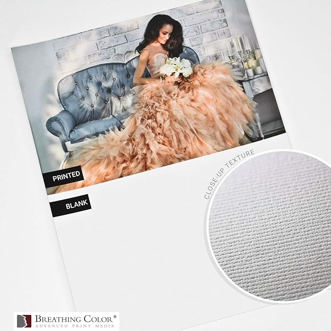 Premium Lyve Matte Canvas Paper Perfect For Use on Professional Makes and Models of Epson, Canon and HP printers preferred by Professionals. 19 mil textured Canvas offered in a 50 inch by 40 ft roll