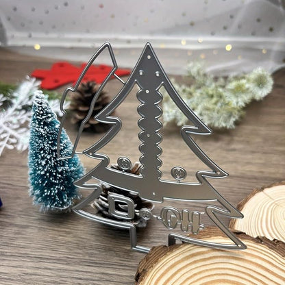 Festivals Metal Cutting Die for Scrapbooking, Christmas Cut Stencils for DIY Scrapbook Photo Album Decorative Paper Card, Card Making Supplies, Embossing (Christmas Tree 5.1 x 4.4 in)